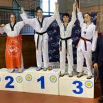 05. CNU2022_Taekwondo_sx-dx Gaia Gavarone (CUS Genova), Giorgia Cancellieri (CUS Ancona), Francesca Bari (CUS Bari), Debora Damiani (CUS Bergamo)