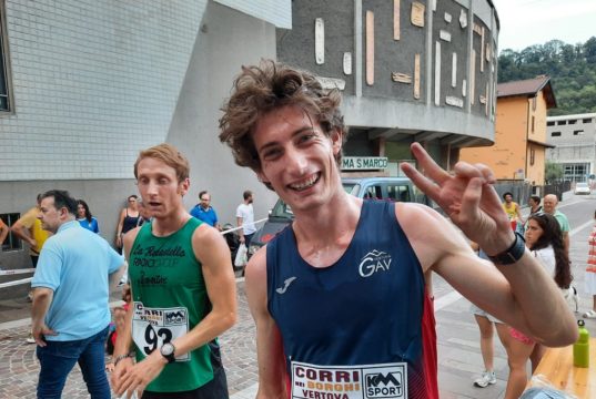 L'atleta ha vinto la tappa di Corri nei borghi a Vertova