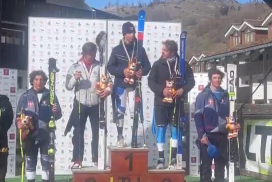 Il clusonese Pietro Scesa vince il titolo italiano Aspiranti nello slalom gigante Sci