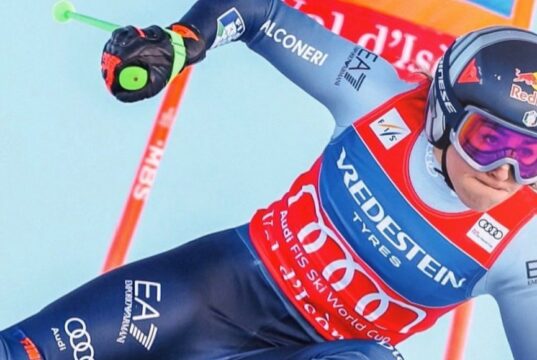 Sofia Goggia si allena a Ponte di Legno in vista dello slalom gigante di Lienz Sofia Goggia