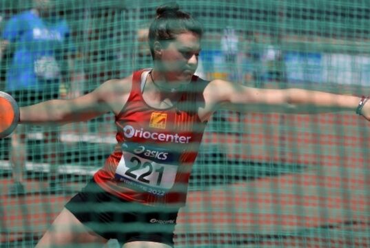 Megan Sorti vince nel lancio del disco alla prima fase regionale dei Campionati Italiani Invernali di lanci Megan Sorti