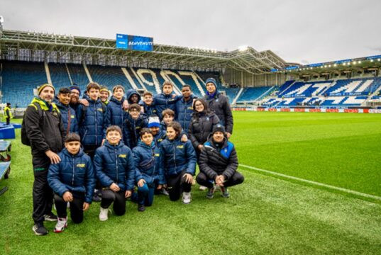 I ragazzi dell’Oratorio di Ponte San Pietro e di Martinengo al Gewss Stadium Gewiss Stadium