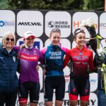 Nicole Pesse, sul podio di Stevenà di Caneva con la maglia di leader di Italia Bike Cup – credit Alessio Pederiva