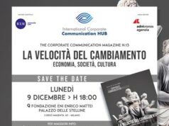 Imprese, lunedì Icch presenta nuovo magazine ‘La velocità del cambiamento’