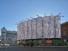 Roma, silos cantiere piazza Venezia Metro C diventano ‘tele’ d’arte contemporanea
