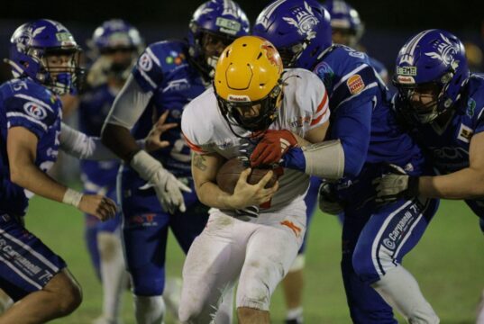 Football americano: Warriors Bologna-Lions Bergamo 20-14 Lions Bergamo