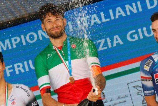 Filippo Ganna vince il Campionato Italiano a cronometro, bronzo per Mattia Cattaneo Campionati Italiani a cronometro