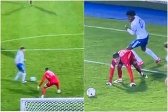 Portiere prova dribbling, attaccante centra un compagno sulla linea: disastri in Repubblica Ceca