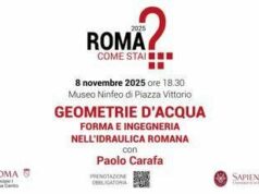 ‘Geometrie d’acqua’, l’8 novembre ultimo appuntamento con ‘Roma, come stai?’