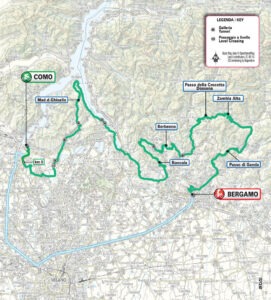 Il percorso del Giro di Lombardia 2025