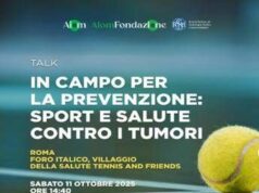 Tumori, nel Lazio sedentario il 26% della popolazione: Aiom e Sirm a Roma per Tennis&Friends