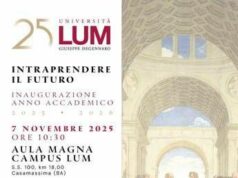 Università Lum, venerdì 7 novembre cerimonia di inaugurazione anno accademico