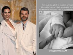 Roberta Morise e Enrico Bartolini genitori bis: “È arrivato Geremia”