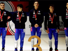Coppa del Mondo di short track, Lorenzo Previtali sale sul podio nella staffetta maschile a Dordrecht World Tour short track