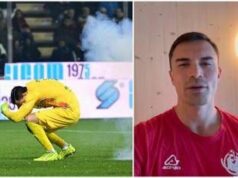 Audero dopo essere stato colpito dal petardo: “Poteva andare molto peggio”