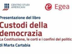 Libri, mercoledì presentazione del libro ‘Custodi della democrazia’ di Marta Cartabia