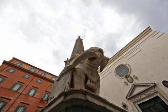 Roma, danneggiata scultura dell’Elefantino in piazza della Minerva: zanna spezzata