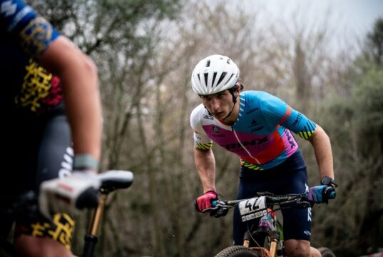 Ciclismo, Pietro Cao (Trinx Factory Team) sul podio della Durona Bike Trinx Factory Team
