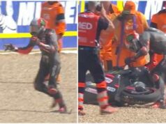 Bezzecchi, caduta e furia in gara Sprint: squalificato da Gp Repubblica Ceca
