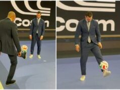 Ibrahimovic, show ai Mondiali: palleggia con Henry… nello studio tv
