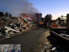 Incendio a Livorno, fiamme in una ditta di stoccaggio di rifiuti: “Chiudete porte e finestre”