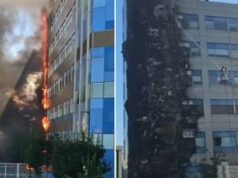 Napoli, incendio all’ospedale del Mare: fiamme e alta colonna di fumo nero