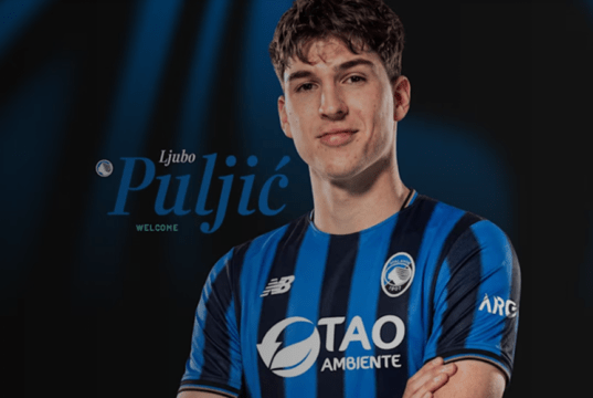 Atalanta, ufficializzato l’acquisto di Ljubo Puljic (difensore centrale) per l’Under 23 Atalanta U23