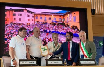 La Corsa delle uova di Gandino presentata in Regione con Federica Picchi e Paolo Franco In Regione Lombardia