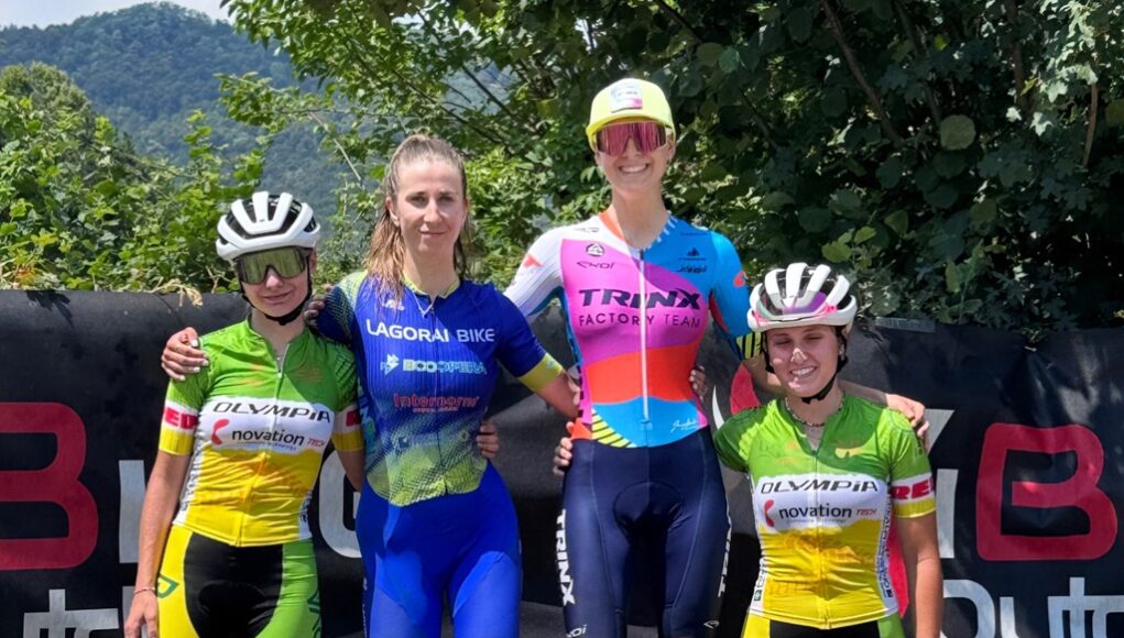 Lucia Bramati sul podio Ciclismo