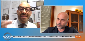 Bassetti contro Dragoni, scontro in diretta ad ‘Agorà Estate’ su difterite: “Ignorante”