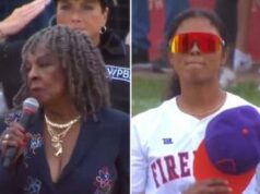 Il baseball femminile rinasce, ma l’inno da incubo è il vero show
