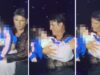 Sal Da Vinci nella bufera, abbraccia e bacia una bambina disabile durante il concerto: è polemica