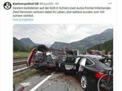Svizzera, incidente stradale a Schiers: morti due italiani