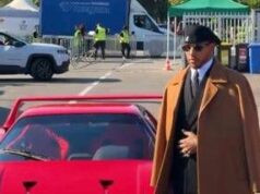 Gp Monza, l’arrivo in grande stile di Hamilton sulla Ferrari F40
