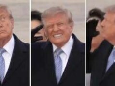 Trump accoglie Xi, passa il jet e il presidente americano ‘si spaventa’