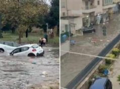 Maltempo, nubifragi e strade allagate da Napoli a Brindisi: allerta meteo arancione e scuole chiuse