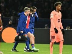 Psg doppia tegola, paura per Kvaratskhelia rischia il crociato, ko anche Dembélé