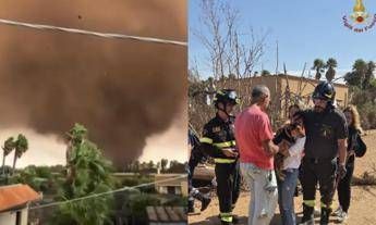 Tromba d’aria a Marsala, feriti 4 bambini e cane salvato dalle macerie: “Scenario di guerra”