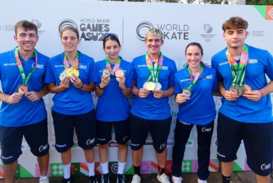 L’Italia dell’Inline Alpine conquista l’argento agli World Skate Games. Lorenza Cesaris e Cristian Rondi campioni del mondo in combinata Inline Alpine
